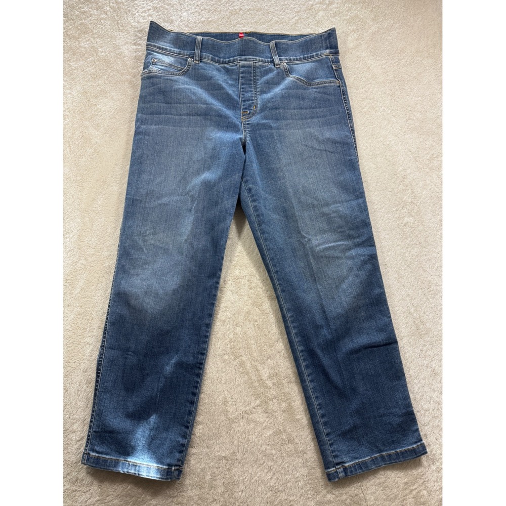 Spanx Womens Ankle Straight Pull On Vintage Indigo Jeans 1X/1T Meas: 35x27